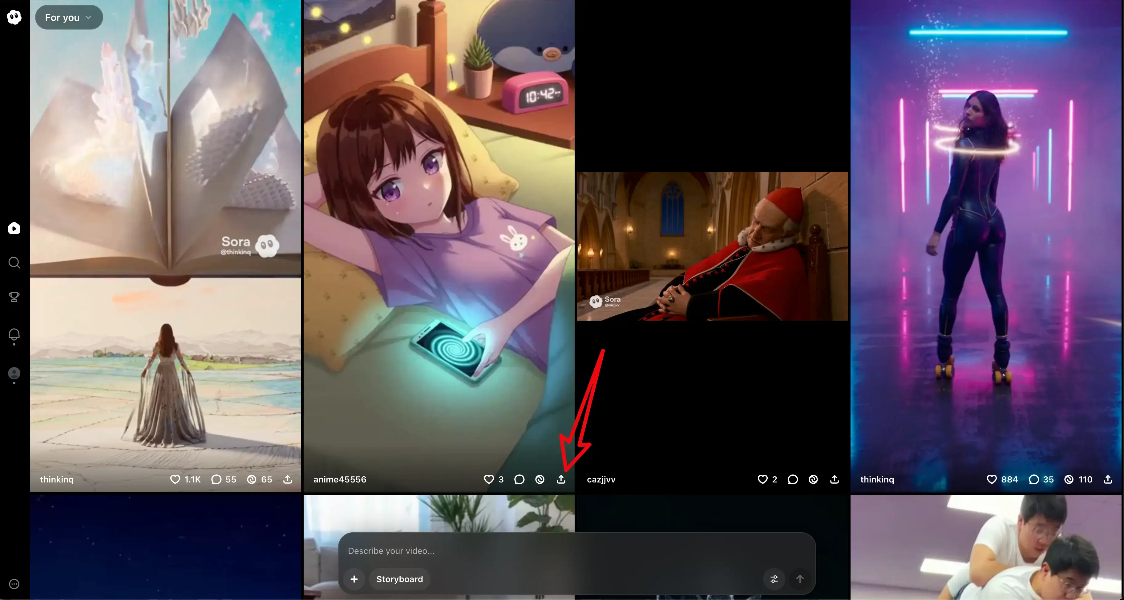 Click Share on Sora PC Home