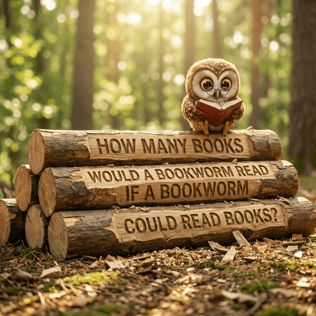 Carved owl typography with crisp, readable text