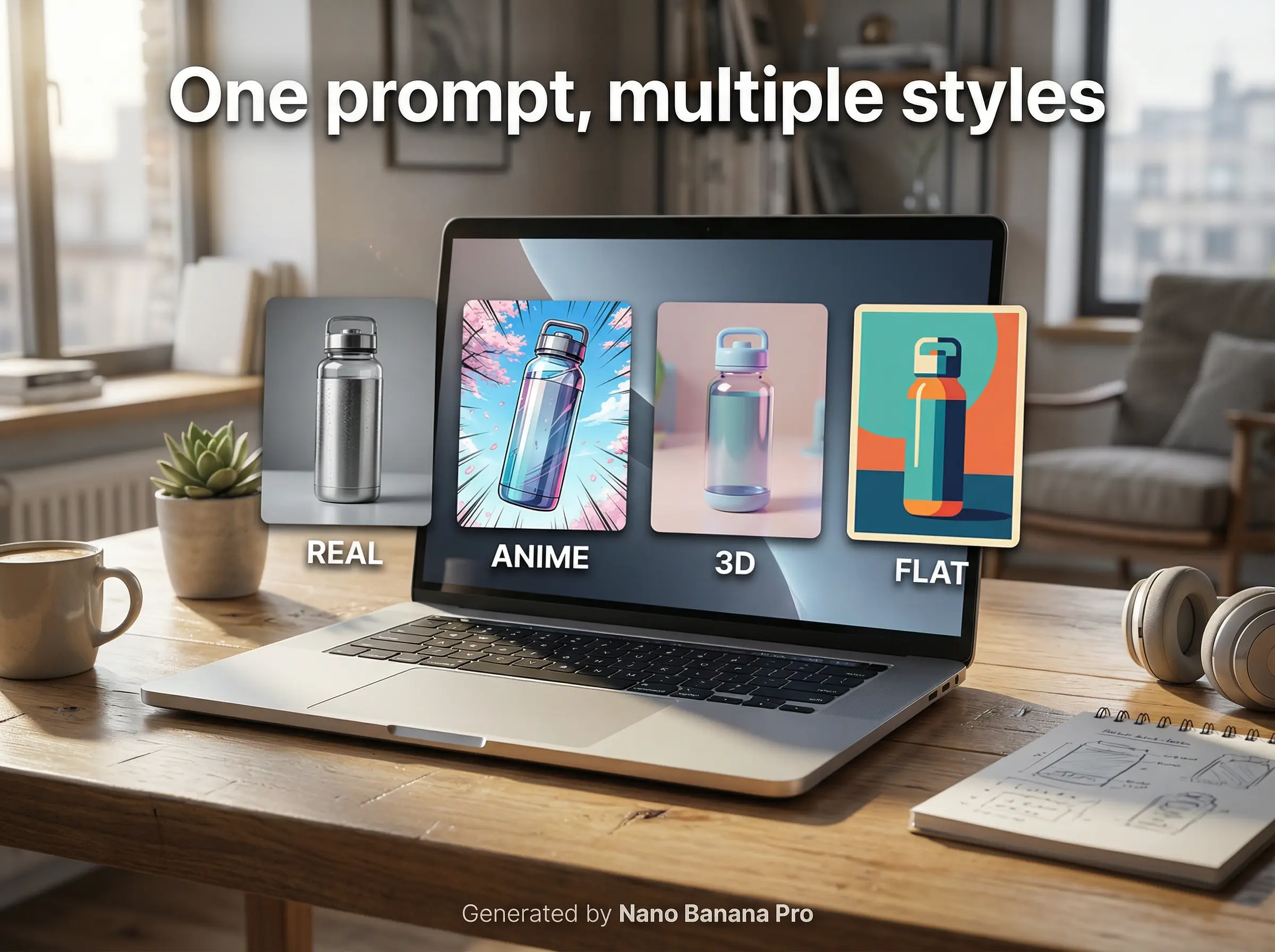 Multi-style product spread showing consistent lighting and materials